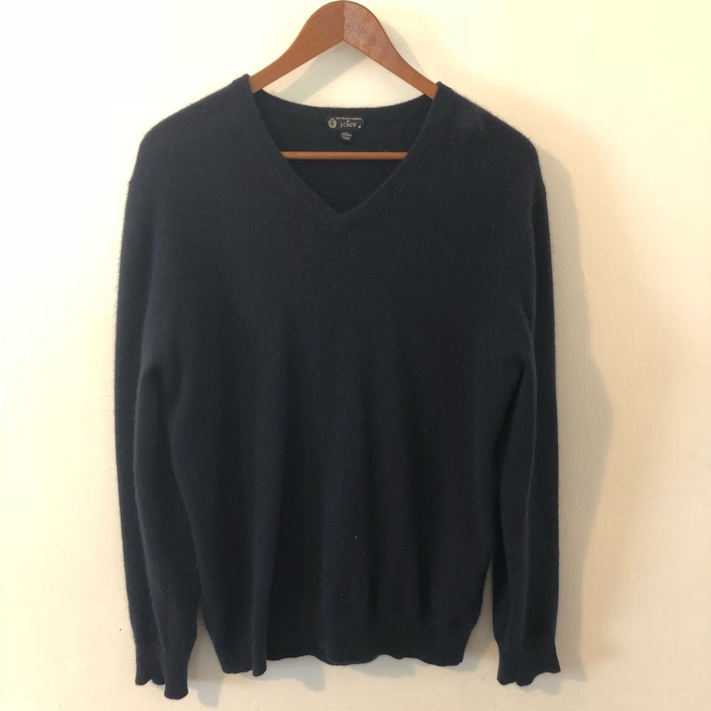 *100% CASHMERE* JCrew Mens Sweater Medium V-Neck